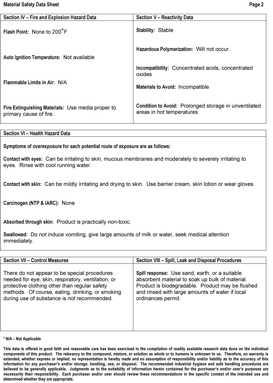 leak detection msds pg 2